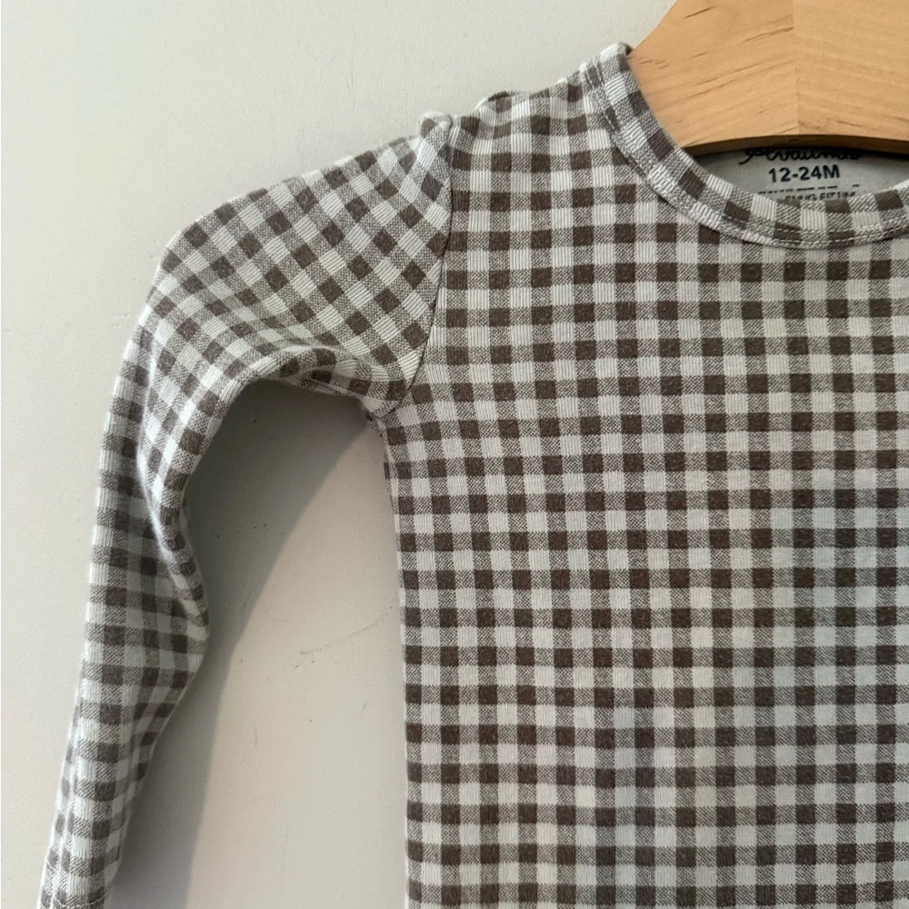 $12 ADD ON Amazon Neutral Gingham Matching‎ Set 12-24M Zara H&M